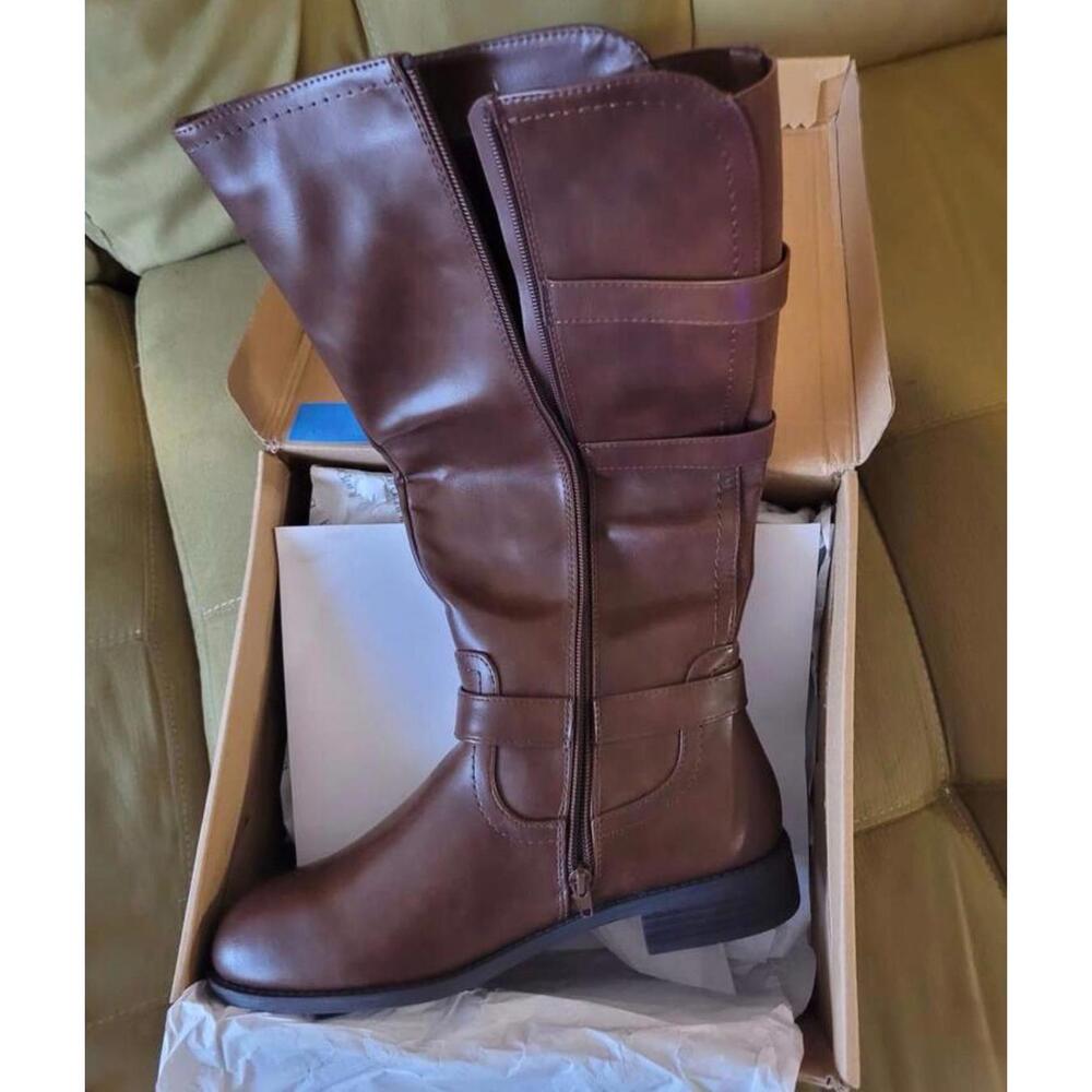 Brown boots size 8 - Picture 2 of 4